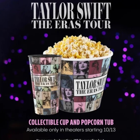 Taylor Swift Dining Taylor Swift Eras Tour Popcorn Bucket And Soda